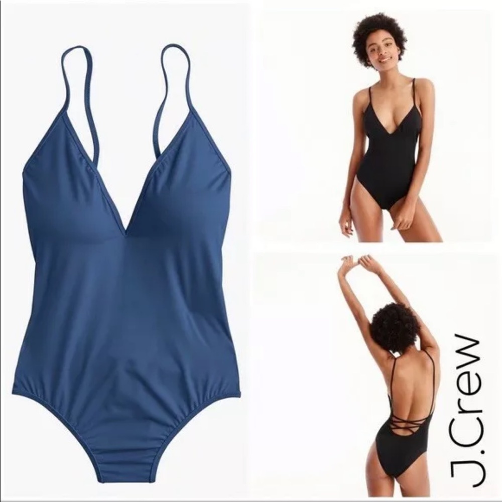 NWT J.Crew Playa Montauk cross-back one-piece swimsuit